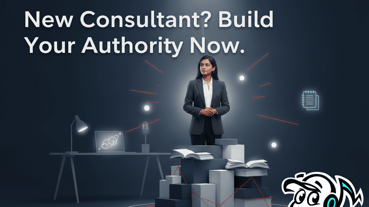 A new consultant building a foundation of credibility and authority, symbolizing growth and expertise.