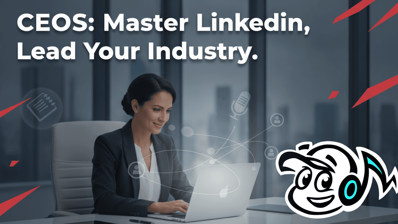 A CEO strategically engaging on LinkedIn, symbolizing thought leadership and enhanced digital visibility.