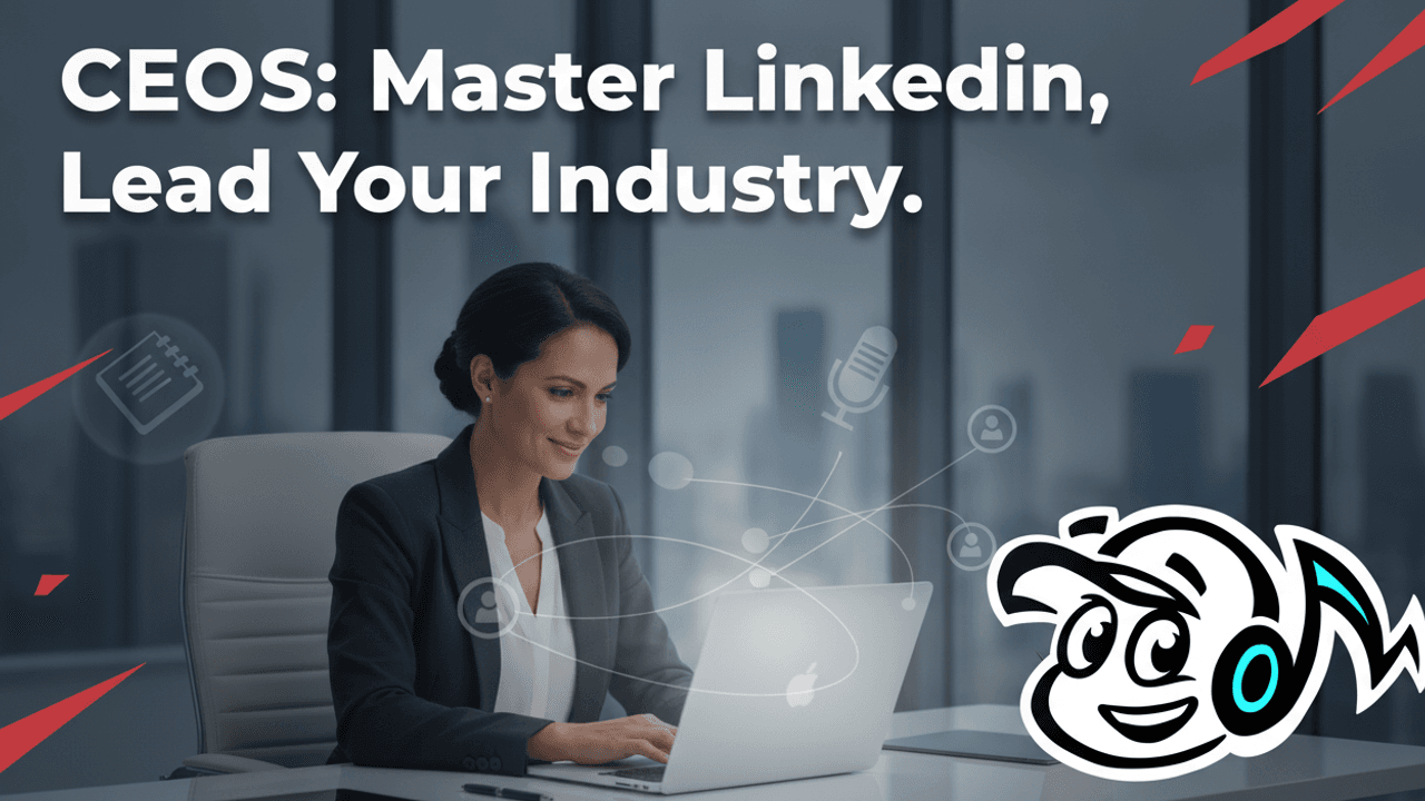 A CEO strategically engaging on LinkedIn, symbolizing thought leadership and enhanced digital visibility.