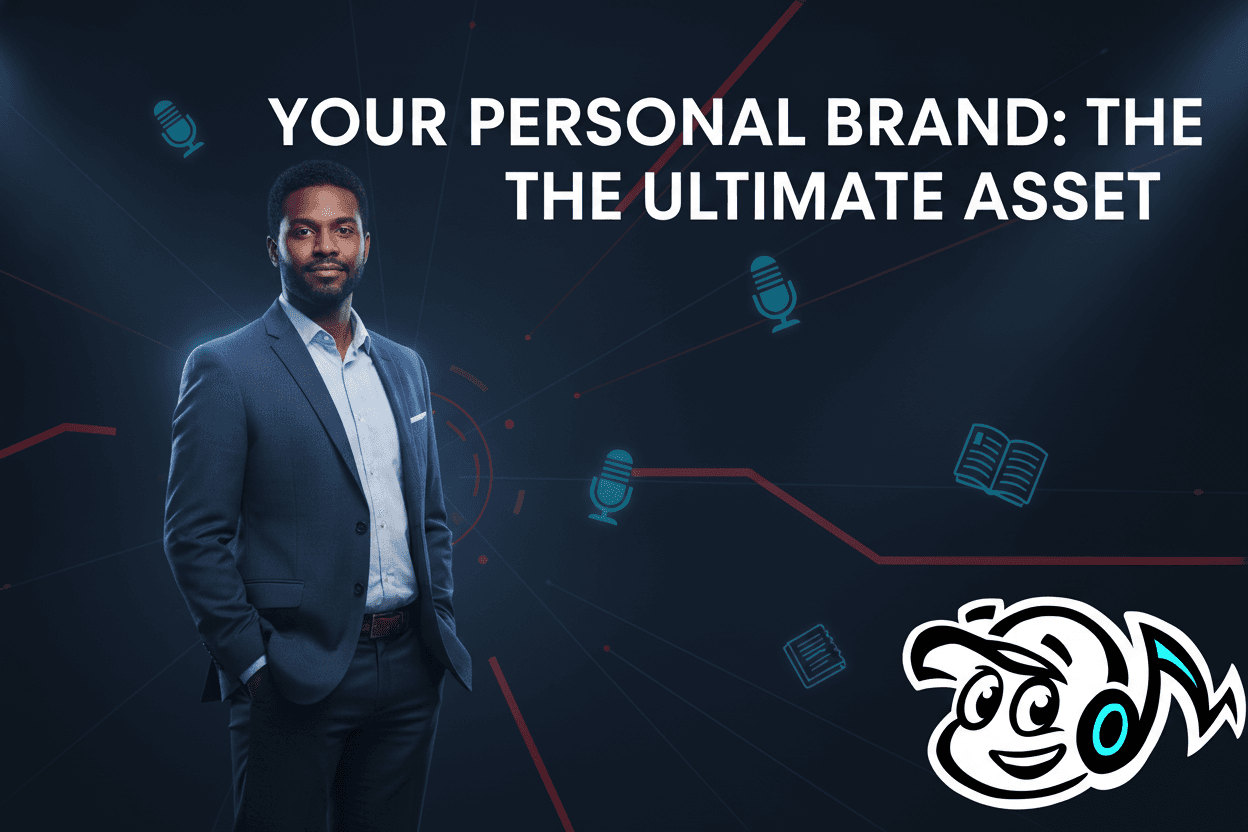 A professional founder or consultant illuminated by a digital glow, representing a strong personal brand and its influence in the digital landscape.