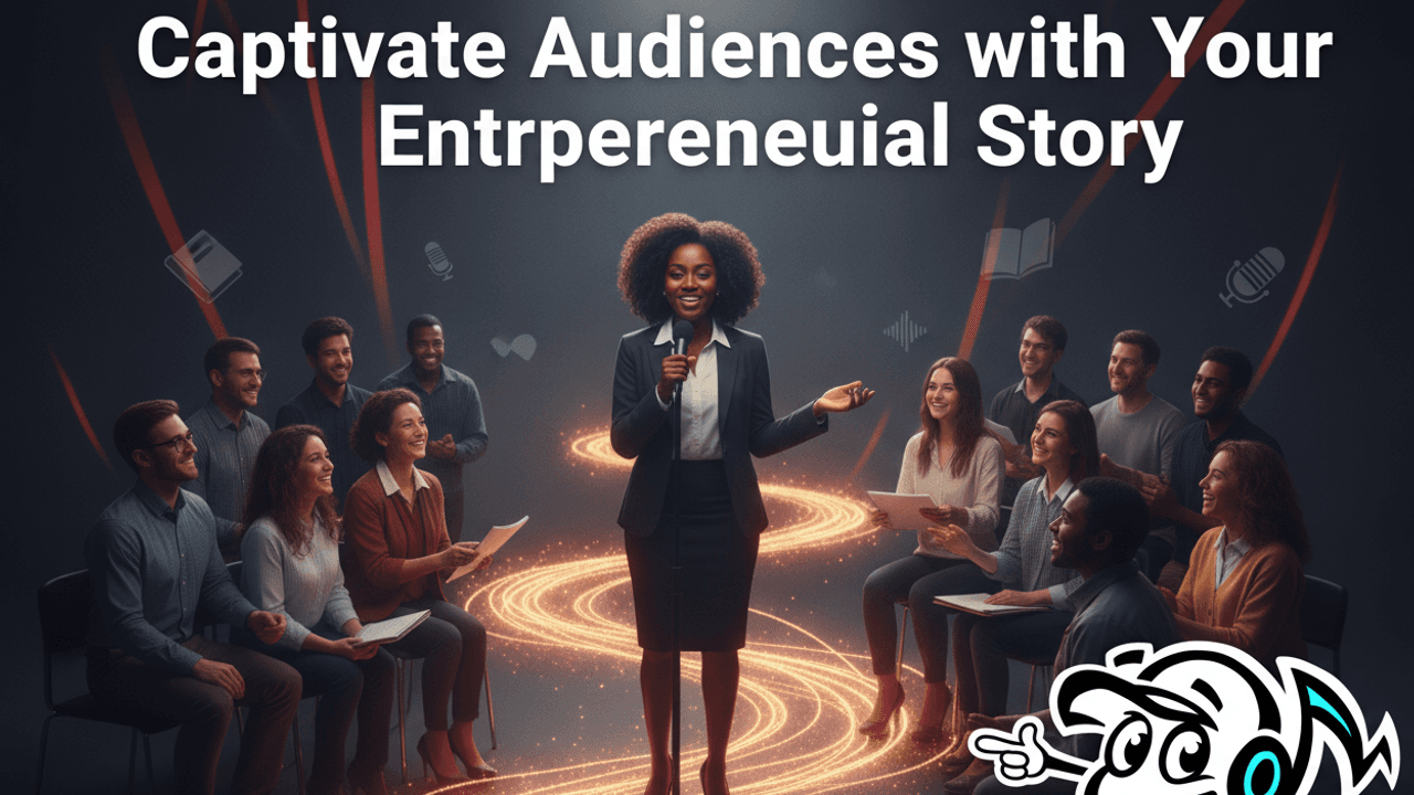 An entrepreneur captivating an audience with her story, illustrating the power of authentic business storytelling for founders.